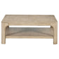 Solano Square Wood Cocktail Coffee Table Weathered Mango