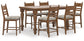 Greddinton Counter Height Dining Table and 6 Barstools