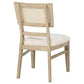 Kailani Rattan Cane Dining Side Chair Beige Oak (Set of 2)
