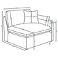 Hobson 4-piece Upholstered Modular Sectional Sofa Charcoal