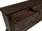 Ridgewell 2-drawer 4-door Dining Server Dark Oak