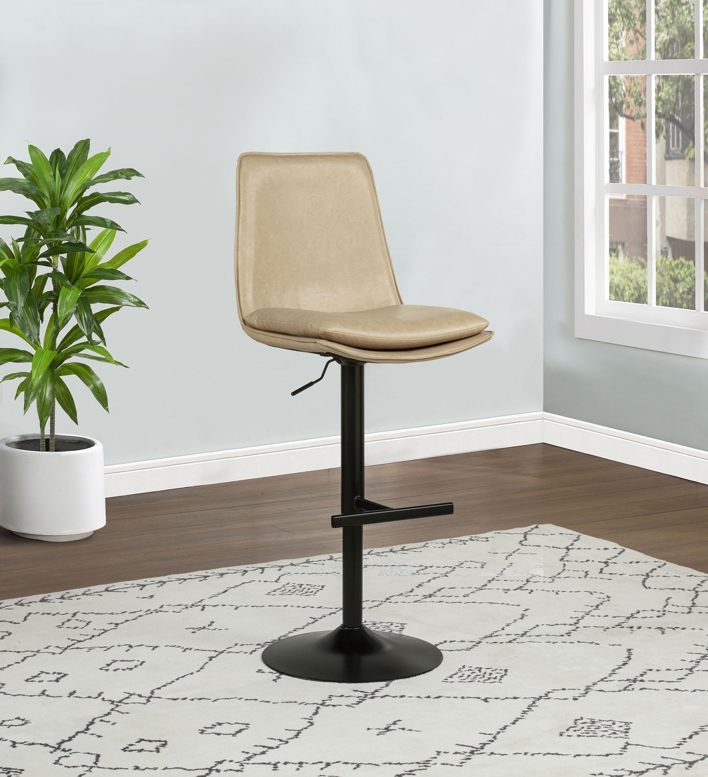 2027 Adjustable Bar Chair Tan / Black