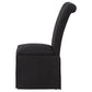 Shawna Upholstered Skirted Side Chair Black (Set of 2)