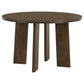 Strouse 47-inch Round Wood Dining Room Table Walnut