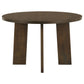 Strouse 47-inch Round Wood Dining Room Table Walnut