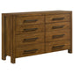 Adderley 5-piece Queen Bedroom Set Warm Brown