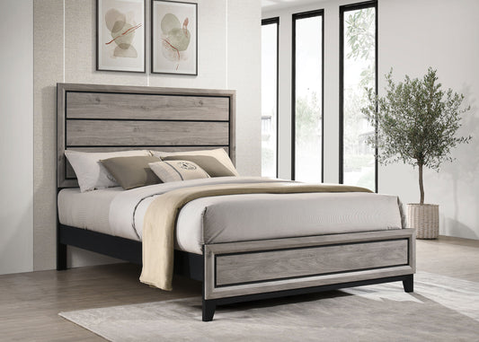 Watson Wood Queen Panel Bed Light Taupe