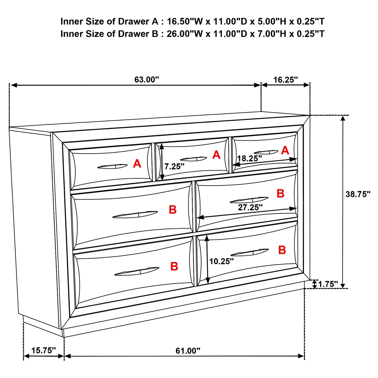 Atlas 4-piece Eastern King Bedroom Set Dark Oak