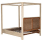 Solano 85-inch California King Canopy Bed Weathered Mango