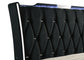 Lorient California King LED Upholstered Bed Black