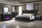 Lorient California King LED Upholstered Bed Black
