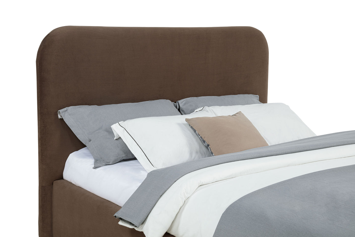 Anders Upholstered Eastern King Storage Lift Platform Bed Chocolate