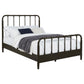 Rocco All Wood Water Pipe Open Frame Full Bed Dark Bronze