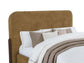 Baldacci Upholstered California King Platform Bed Curry and Walnut