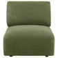 Elysia Chenille Upholstered Modular Armless Chair Green