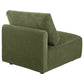 Elysia Chenille Upholstered Modular Armless Chair Green
