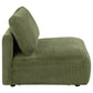 Elysia Chenille Upholstered Modular Armless Chair Green