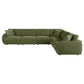 Elysia 6-piece Chenille Upholstered Modular Sectional Sofa Green