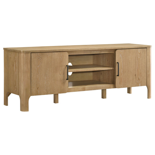 Rowe 65-inch 2-door Wood TV Stand Media Console Light Oak