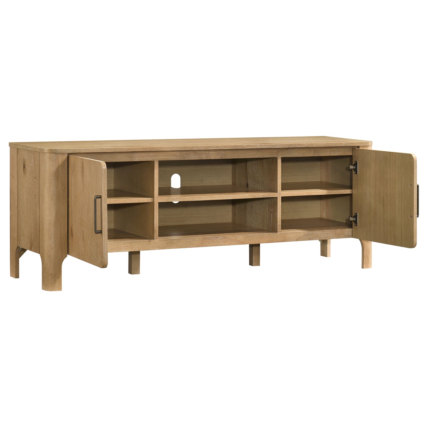 Rowe 65-inch 2-door Wood TV Stand Media Console Light Oak