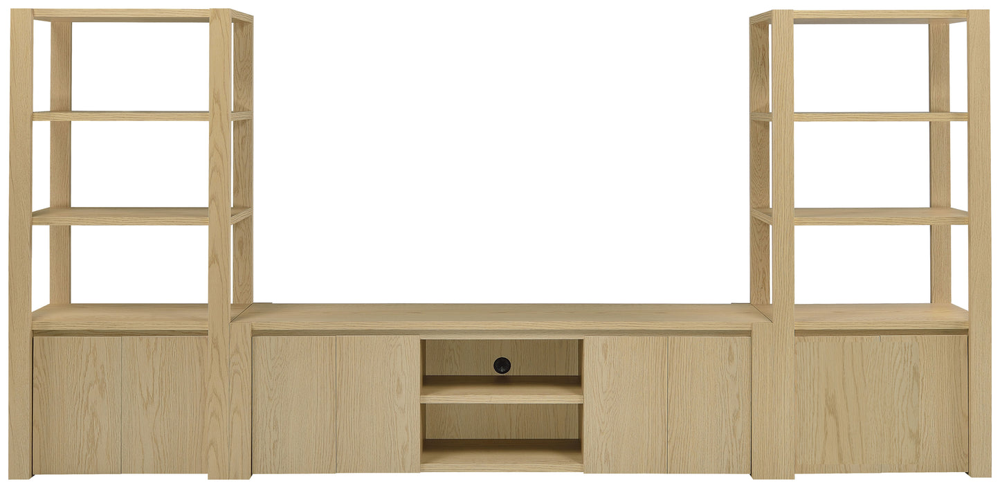 Laurelton 78-inch 4-door TV Stand Media Console Light Oak
