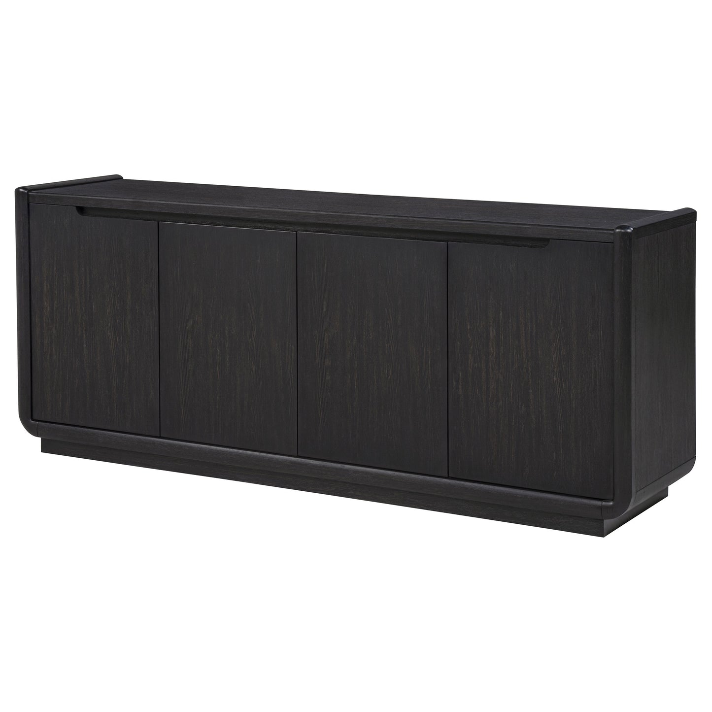 Leandro 72-inch 4-door TV Stand Media Console Burnished Black