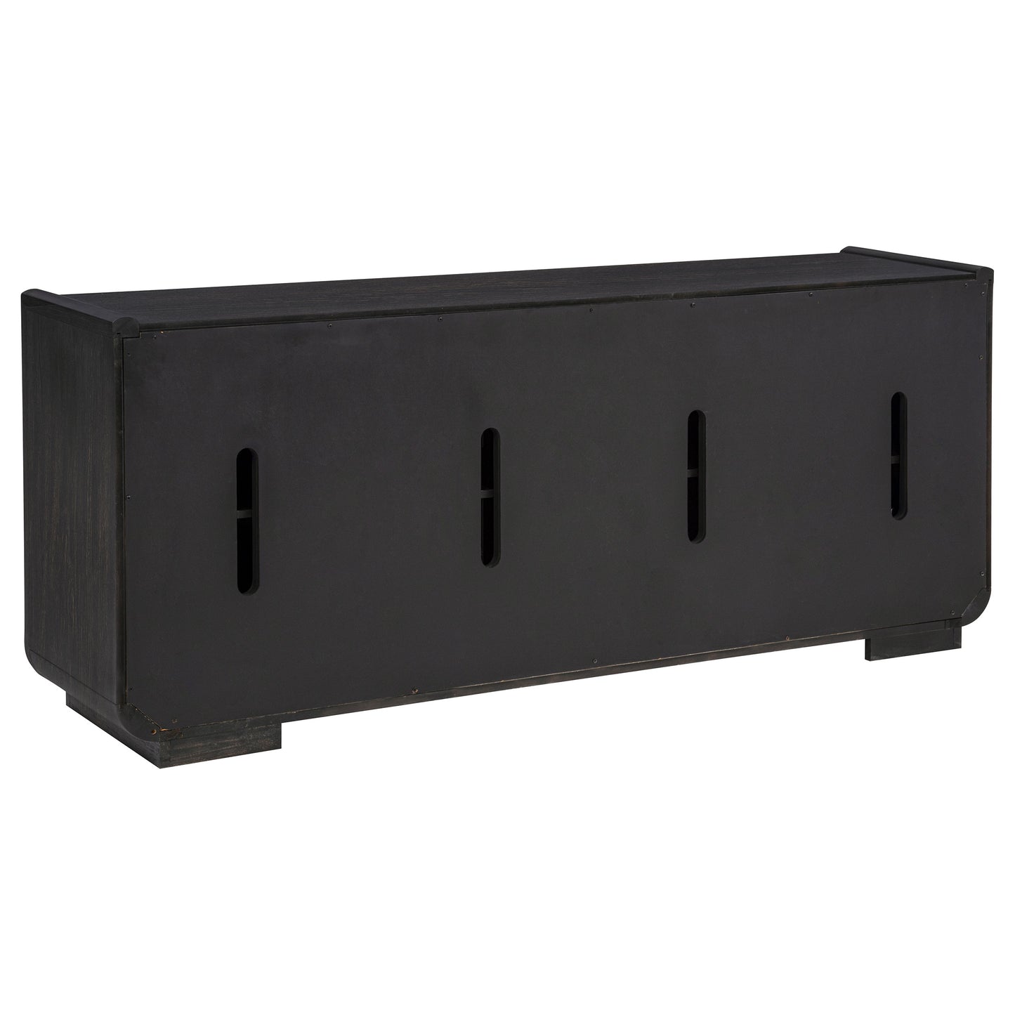 Leandro 72-inch 4-door TV Stand Media Console Burnished Black