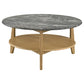 Bradley 3-Piece Round SmartTop Coffee Table Set Grey and Natural