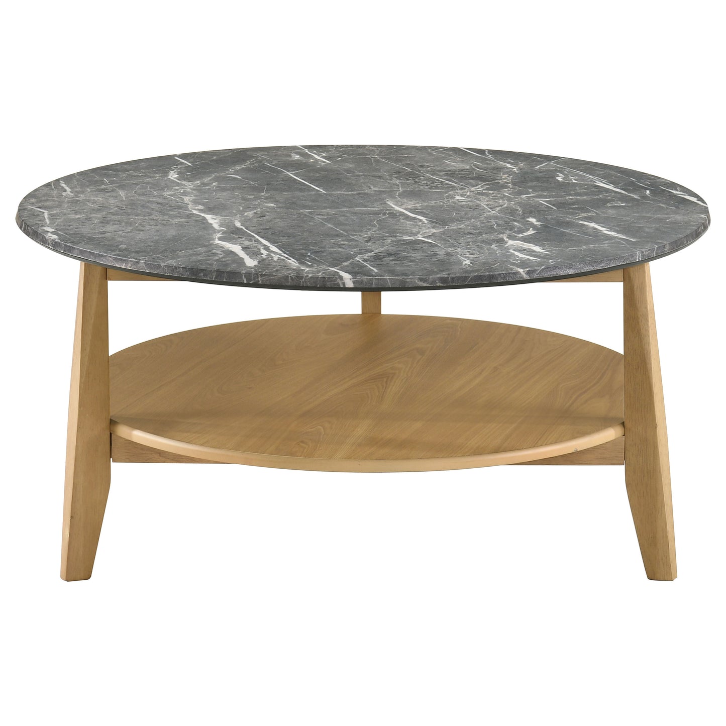 Bradley 3-Piece Round SmartTop Coffee Table Set Grey and Natural