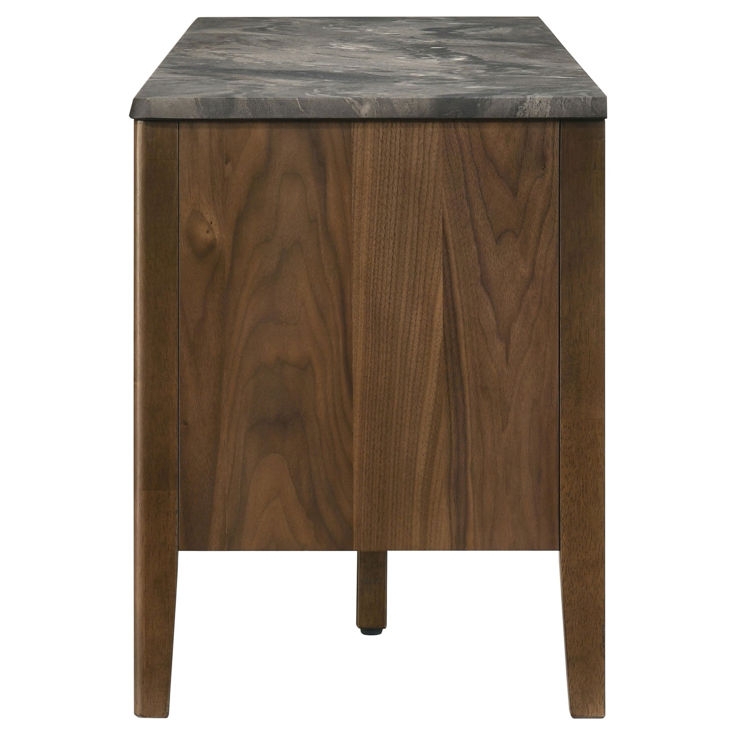 Bradley 63-inch 2-Door SmartTop TV Stand Smokey Grey and Brown