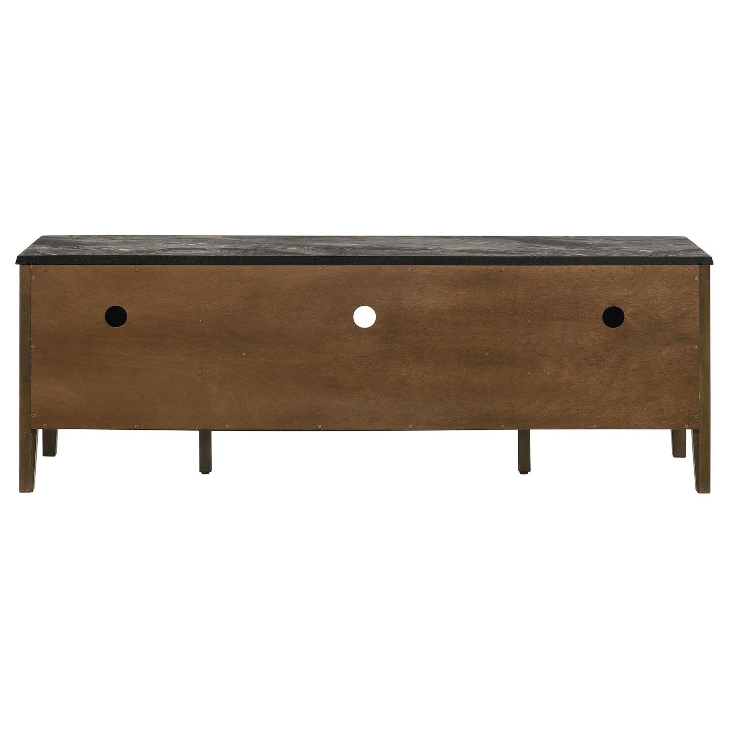 Bradley 63-inch 2-Door SmartTop TV Stand Smokey Grey and Brown