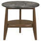Bradley 3-Piece Round SmartTop Coffee Table Set Smokey Grey and Brown