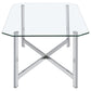 Cronin 3-piece Tempered Glass Top Coffee Table Set Chrome