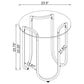 Beller 3-piece Round Tempered Glass Top Coffee Table Set Chrome