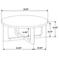Kessler Round Sculptural Wood Coffee Table Brown
