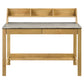 Besler 47-inch SmartTop Writing Desk with Shelf Cement and Natural