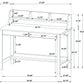 Besler 47-inch SmartTop Writing Desk with Shelf Cement and Natural