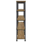 Analiese 63-inch 4-shelf Double Bookshelf Mango