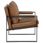 Rosalind Upholstered Track Arm Accent Chair Brown