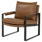 Rosalind Upholstered Track Arm Accent Chair Brown