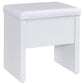 Bunbury Makeup Vanity Table Set Storage Mirror and Stool White