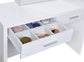 Bunbury Makeup Vanity Table Set Storage Mirror and Stool White