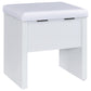 Bunbury Makeup Vanity Table Set Storage Mirror and Stool White