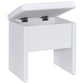 Bunbury Makeup Vanity Table Set Storage Mirror and Stool White