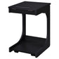 Ralston C-Shaped Lift-Top Sofa Side Table With Casters Black