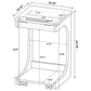 Ralston C-Shaped Lift-Top Sofa Side Table With Casters Black