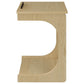 Ralston C-Shaped Lift-Top Sofa Side Table With Casters Light Oak