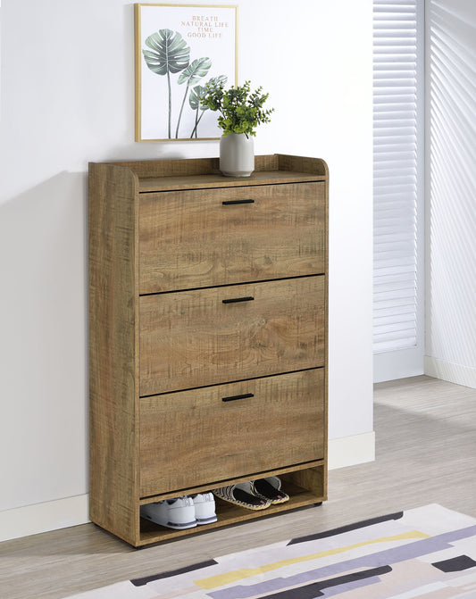 Denia 3-tier Engineered Wood Shoe Cabinet Mango