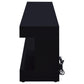 Mallory TV Stand Fireplace Console Bluetooth Speaker Black High Gloss