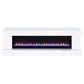 Mallory TV Stand Fireplace Console Bluetooth Speaker White High Gloss
